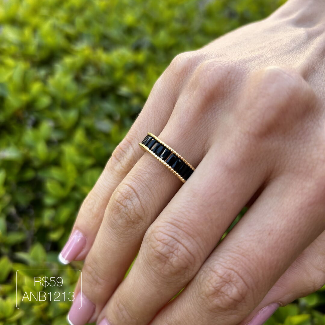 Aparador Baguetes Preto Dourado